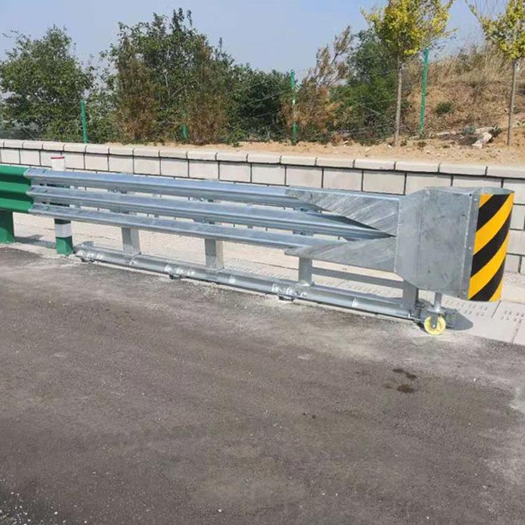 高速公路路侧上下游波形护栏TS级卷板式吸能端头-河南庞景实业有限公司